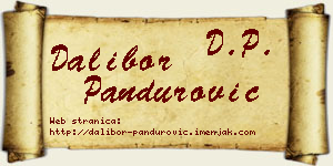 Dalibor Pandurović vizit kartica